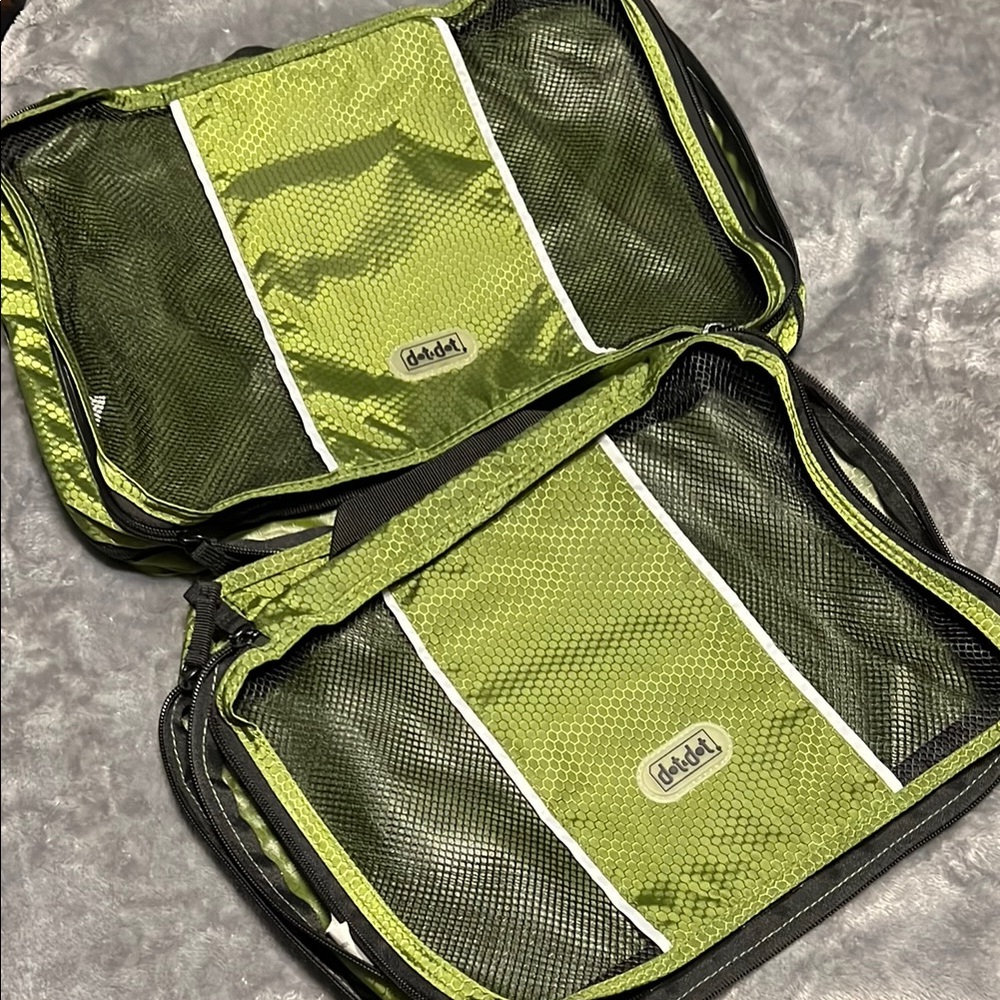 Dot Dot Green Travel Bag Set